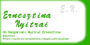 ernesztina nyitrai business card